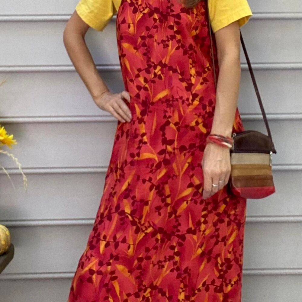 Unbranded Women's Red and Orange Dress